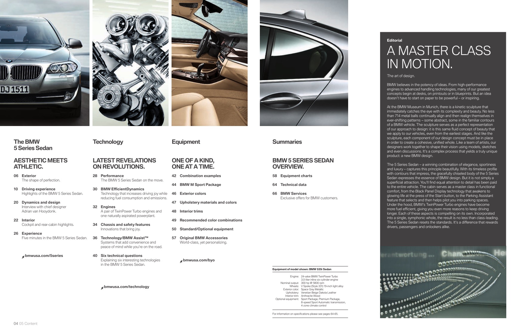 2011 BMW 5-Series Brochure Page 15